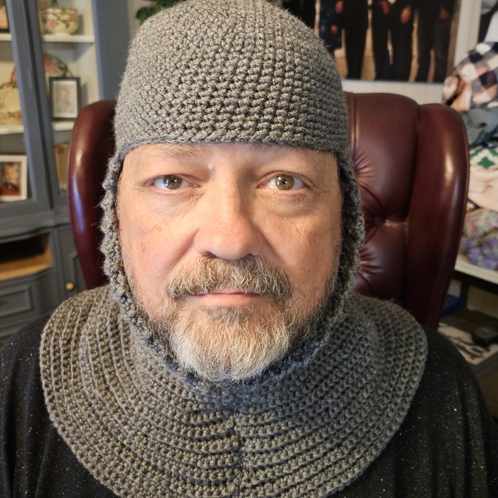 RENAISSANCE FAIRE cosplay knights crochet chain mail hat